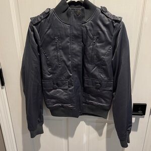 Women's Gray Bomber Jacket